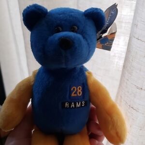 Vintage 1999 Team Pigskin Bears Beanie Plush St. Louis Rams Marshall Faulk NFL